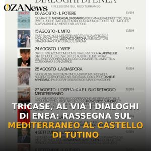 Tricase, al via i Dialoghi di Enea: rassegna sul Mediterraneo al Castello di Tutino