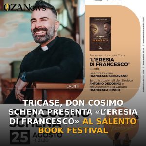 Tricase, don Cosimo Schena presenta «L’eresia di Francesco» al Salento Book Festival
