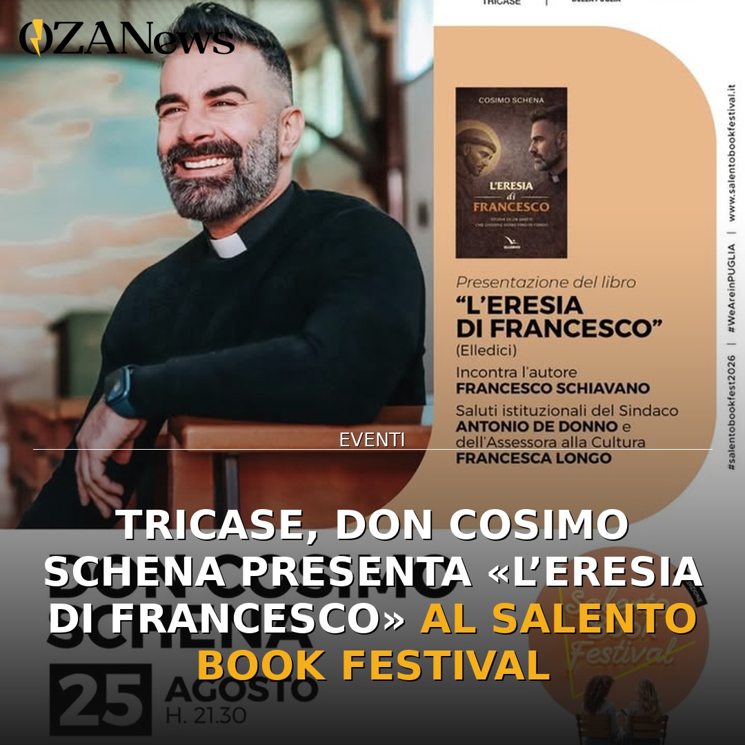 Anteprima di: Tricase, don Cosimo Schena presenta «L’eresia di Francesco» al Salento Book Festival