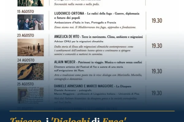 Tricase, i ‘Dialoghi di Enea’ proseguono al Castello di Tutino