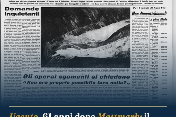 Ugento, 61 anni dopo Mattmark: il ricordo di Pio Corsano, inghiottito dal ghiacciaio