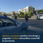Anteprima di: Ugento, arrestato pusher con droga e pugnale: Polizia intensifica controlli in provincia
