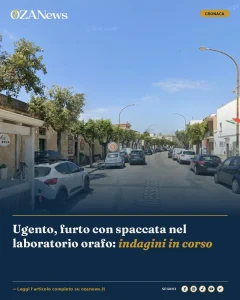 Ugento, furto con spaccata nel laboratorio orafo: indagini in corso
