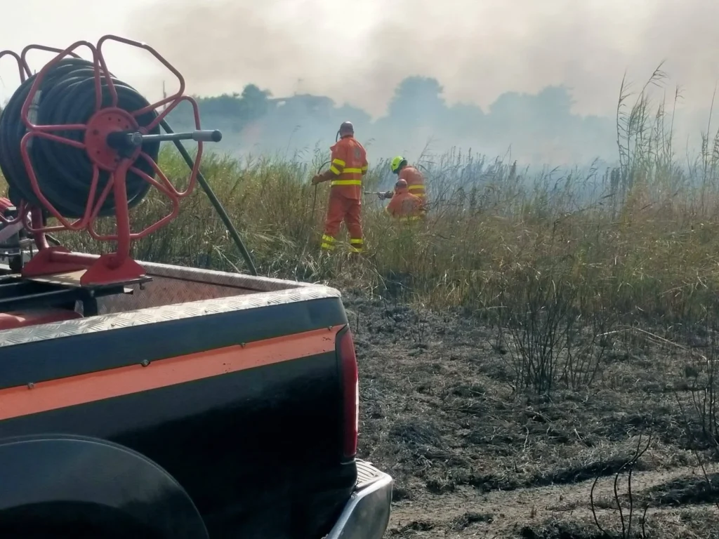 Dettaglio 2: Ugento, incendio in zona Fontanelle: le immagini della protezione civile