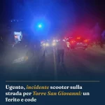 Anteprima di: Ugento, incidente scooter sulla strada per Torre San Giovanni: un ferito e code