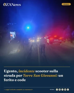 Ugento, incidente scooter sulla strada per Torre San Giovanni: un ferito e code