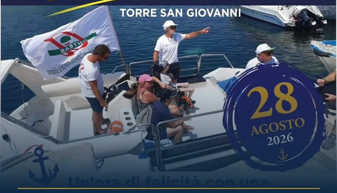 Anteprima di: Ugento, mare accessibile: un'ora in barca per persone fragili