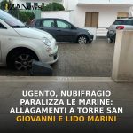 Anteprima di: Ugento, nubifragio paralizza le marine: allagamenti a Torre San Giovanni e Lido Marini