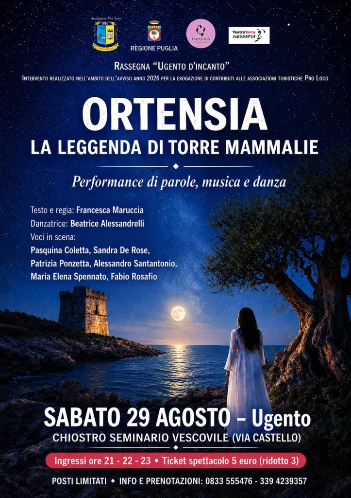 Dettaglio 1: Ugento, 'Ortensia': spettacolo di parole, musica e danza nel chiostro vescovile