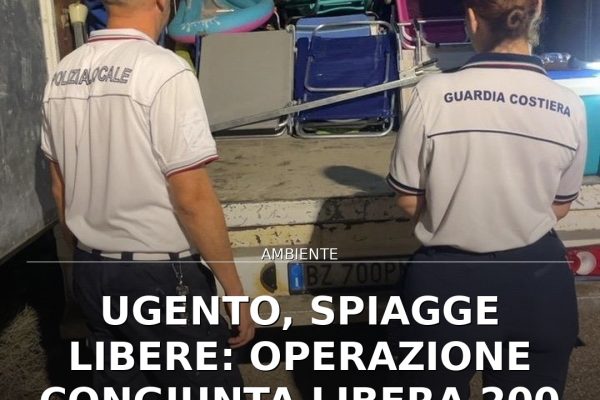 Ugento, spiagge libere: operazione congiunta libera 200 metri a Fontanelle