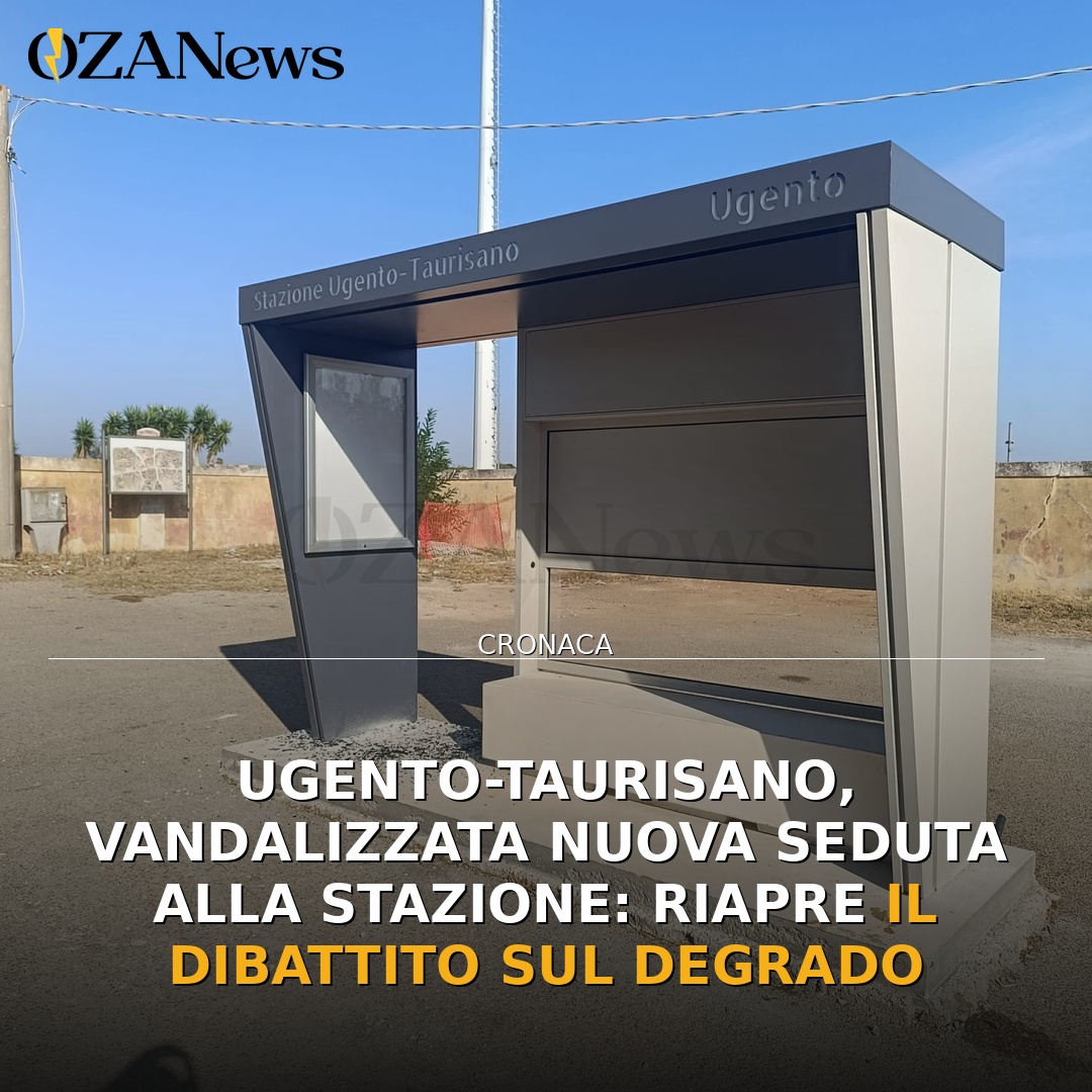 Ugento-Taurisano, vandalizzata nuova seduta alla stazione: riapre il dibattito sul degrado