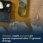 Anteprima di: Alessano, coppia arrestata per spaccio: sequestrati oltre 110 grammi di droga