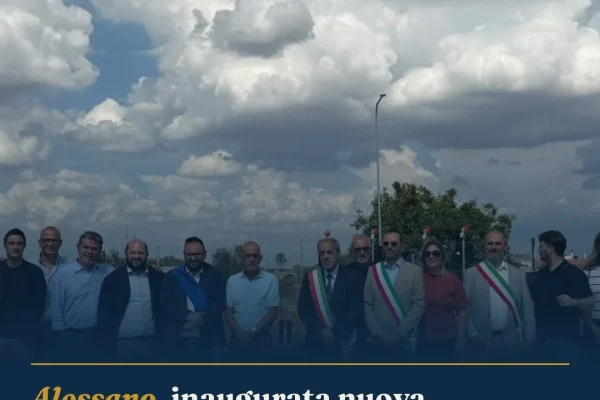 Alessano, inaugurata nuova rotatoria: più sicurezza su SP 210 e 81