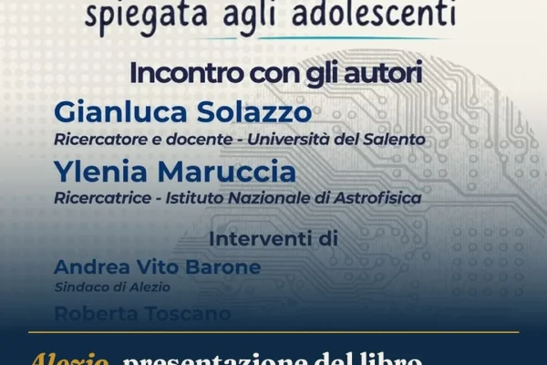 Alezio, presentazione del libro ‘L’Intelligenza Artificiale spiegata agli adolescenti’