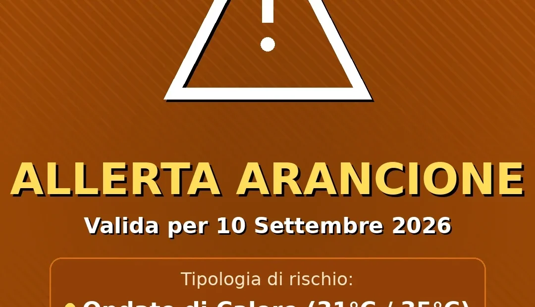 Anteprima di: Allerta Arancione per Ondate di Calore nel Salento (Giovedì 10 settembre): attese temperature fino a 31°C