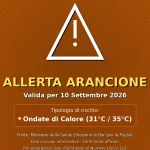 Anteprima di: Allerta Arancione per Ondate di Calore nel Salento (Giovedì 10 settembre): attese temperature fino a 31°C