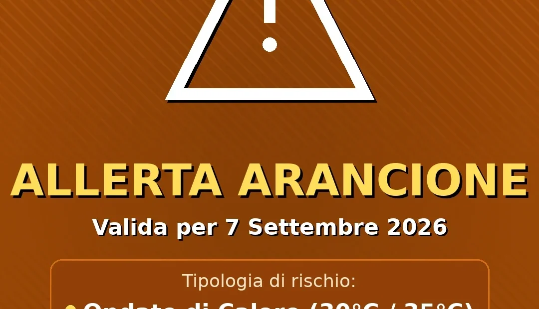 Anteprima di: Allerta Arancione per Ondate di Calore nel Salento (Lunedì 7 settembre): attese temperature fino a 30°C (percepite 35°C)