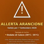Anteprima di: Allerta Arancione per Ondate di Calore nel Salento (Lunedì 7 settembre): attese temperature fino a 30°C (percepite 35°C)