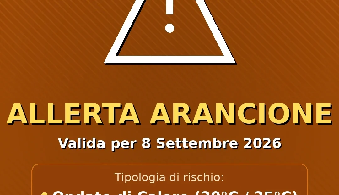 Anteprima di: Allerta Arancione per Ondate di Calore nel Salento (Martedì 8 settembre): attese temperature fino a 30°C