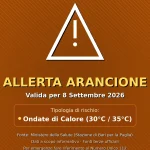 Anteprima di: Allerta Arancione per Ondate di Calore nel Salento (Martedì 8 settembre): attese temperature fino a 30°C