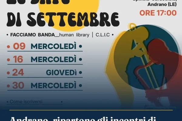 Andrano, ripartono gli incontri di ‘Facciamo Banda!’ al Castello Spinola-Caracciolo