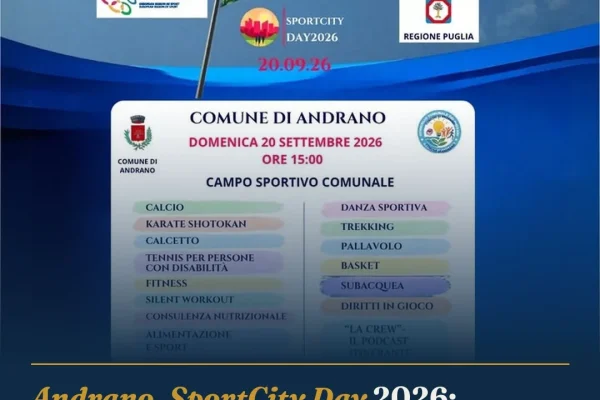 Andrano, SportCity Day 2026: successo per sport e inclusione