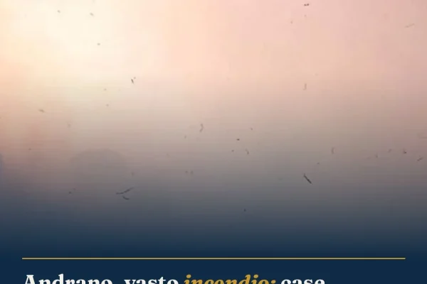 Andrano, vasto incendio: case danneggiate, Protezione Civile e Vigili del Fuoco in azione