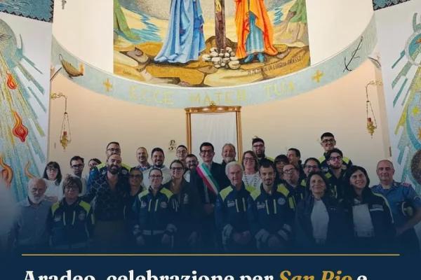 Aradeo, celebrazione per San Pio e ringraziamento alla Protezione Civile