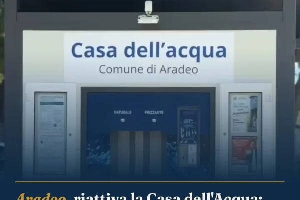 Aradeo, riattiva la Casa dell’Acqua: un passo verso il “Plastic Free”