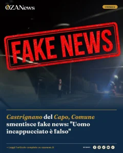 Anteprima di: Castrignano del Capo, Comune smentisce fake news: "Uomo incappucciato è falso"