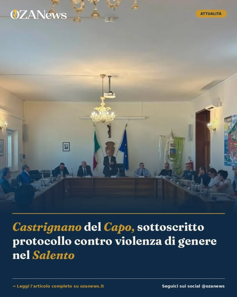 Anteprima di: Castrignano del Capo, sottoscritto protocollo contro violenza di genere nel Salento