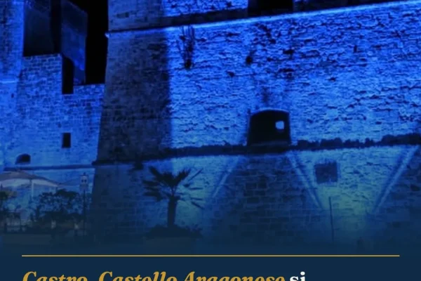Castro, Castello Aragonese si illumina di blu per la fibrosi cistica
