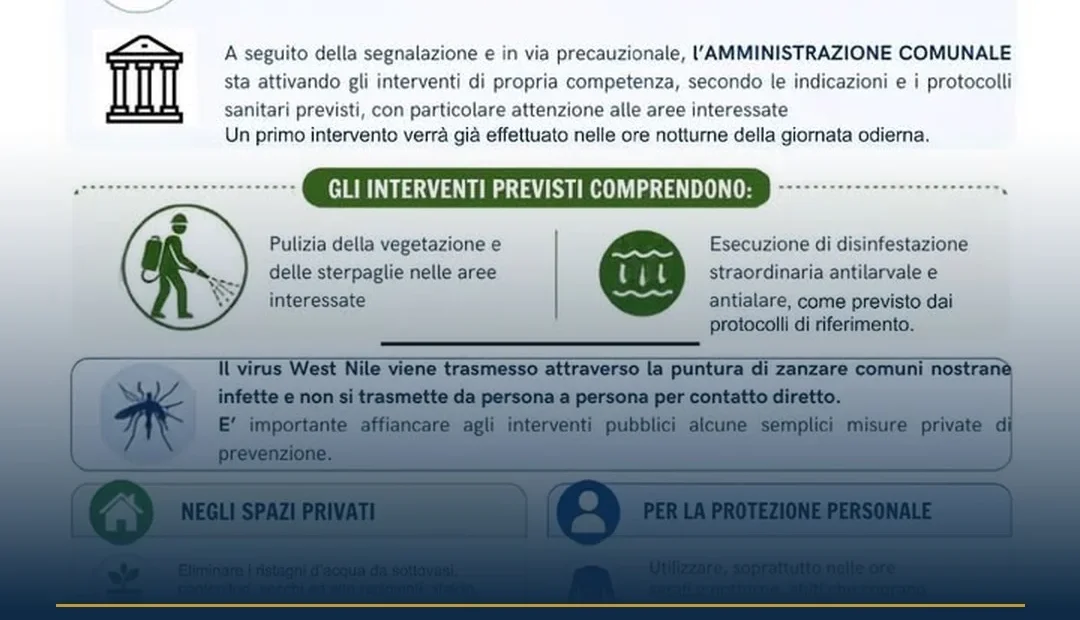 Anteprima di: Collepasso, allarme West Nile: caso probabile, Comune avvia disinfestazione