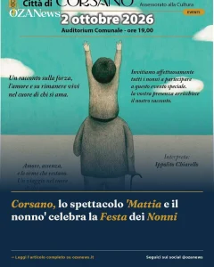 Corsano, lo spettacolo 'Mattia e il nonno' celebra la Festa dei Nonni
