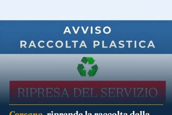 Corsano, riprende la raccolta della plastica dopo l’incendio