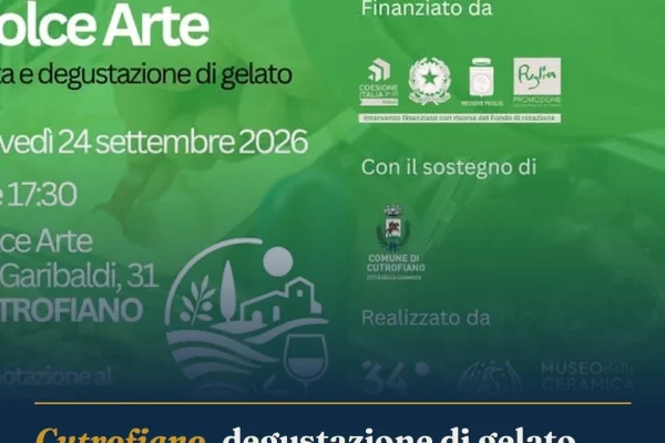 Cutrofiano, degustazione di gelato artigianale e visita al Museo della Ceramica