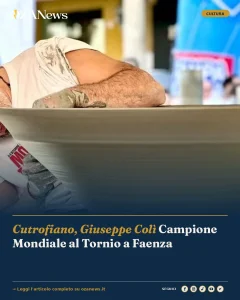 Anteprima di: Cutrofiano, Giuseppe Colì Campione Mondiale al Tornio a Faenza