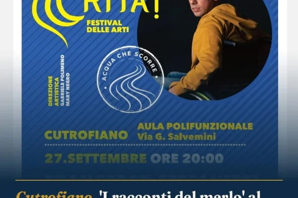 Cutrofiano, ‘I racconti del merlo’ al Crita Festival il 27 ottobre
