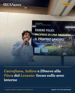 Anteprima di: Cutrofiano, InRete e 29nove alla Fiera del Levante: focus sulle aree interne