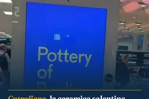 Cutrofiano, la ceramica salentina promossa all’aeroporto di Bari