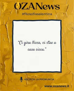 Anteprima di: Filosofia Salentina: "Ci gira llicca, ci stae a casa sicca" - L'Inno all'Azione
