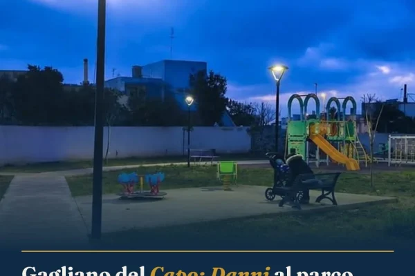 Gagliano del Capo: Danni al parco giochi “Peppino Impastato”, condanna del Comune