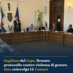 Anteprima di: Gagliano del Capo, firmato protocollo contro violenza di genere. Rete coinvolge 14 Comuni