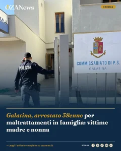 Galatina, arrestato 38enne per maltrattamenti in famiglia: vittime madre e nonna