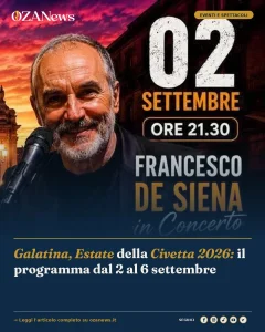 Anteprima di: Galatina, Estate della Civetta 2026: il programma dal 2 al 6 settembre
