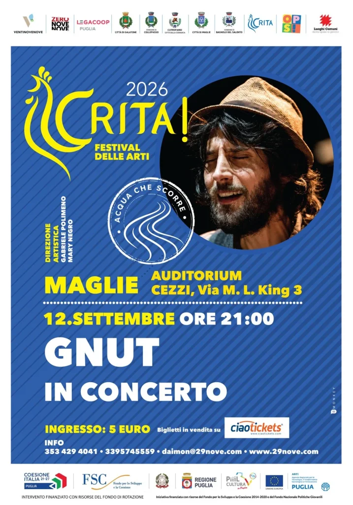Dettaglio 3: Galatone e Maglie, Crita Festival ospita Andrea Pennacchi e Gnut