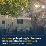 Anteprima di: Galatone, pellegrinaggio diocesano unisce i santuari del Crocifisso e della Madonna della Grazia