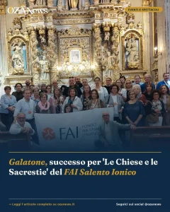 Anteprima di: Galatone, successo per 'Le Chiese e le Sacrestie' del FAI Salento Ionico