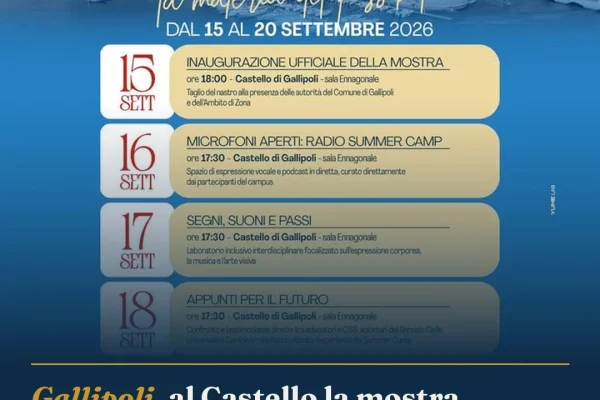 Gallipoli, al Castello la mostra “Maree d’animo”: l’arte del Summer Camp