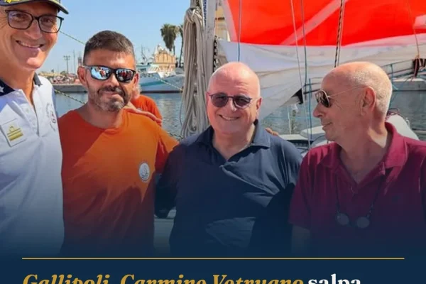 Gallipoli, Carmine Vetrugno salpa per il giro del mondo in solitaria